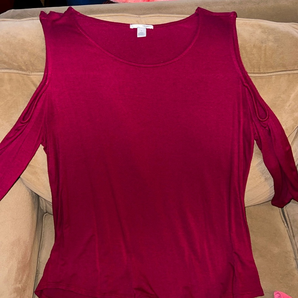 Burgundy shirt